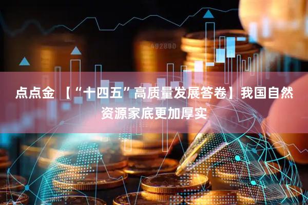 点点金 【“十四五”高质量发展答卷】我国自然资源家底更加厚实