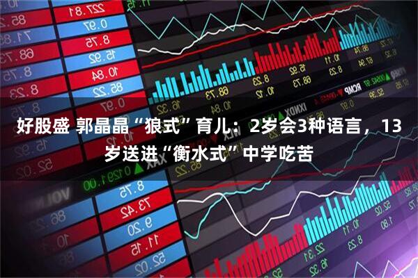 好股盛 郭晶晶“狼式”育儿：2岁会3种语言，13岁送进“衡水式”中学吃苦